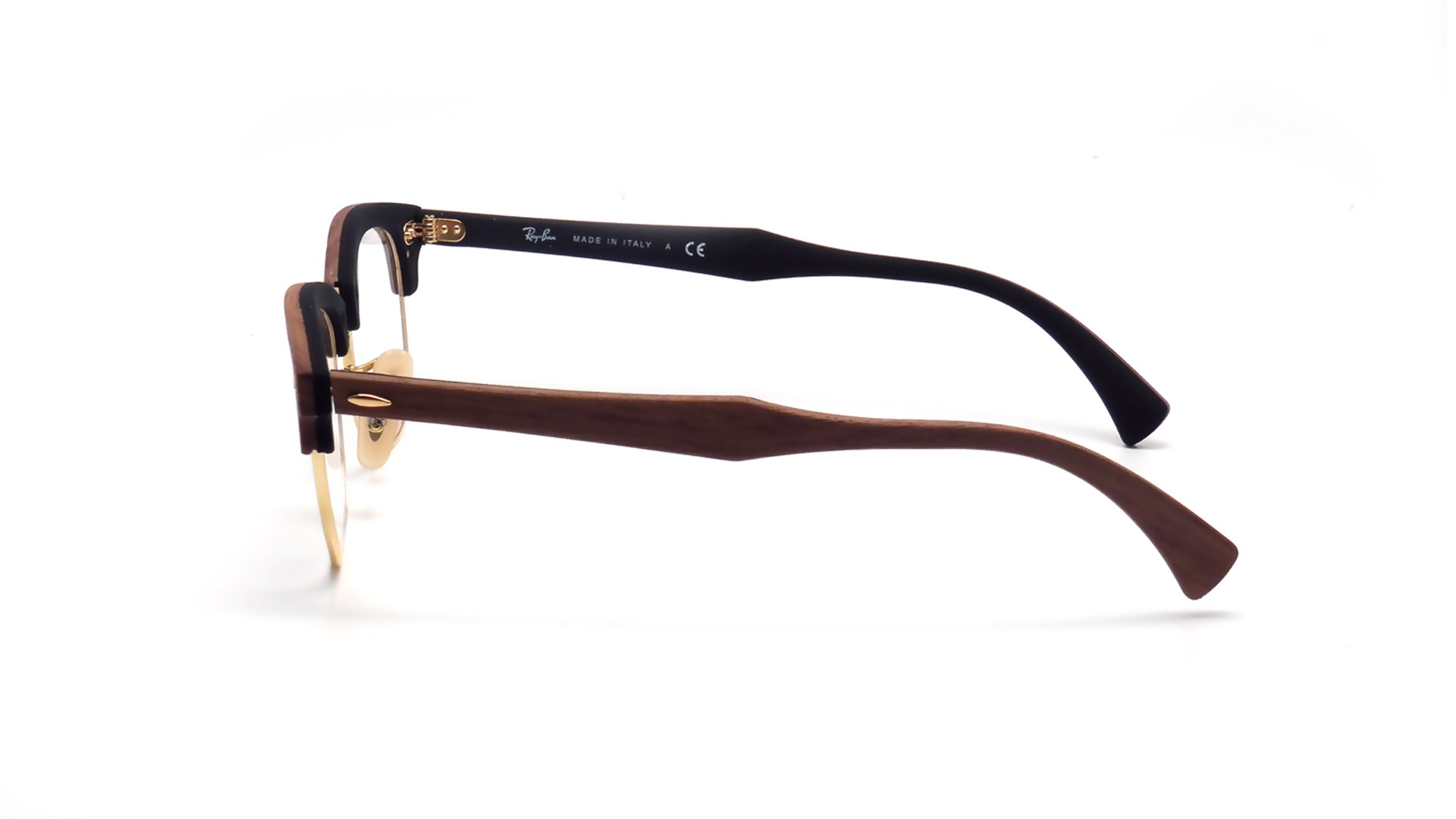 Club master dark wooden frame sunglasses Club Master Wood Frame Sunglasses | Wholesale Fashion Eye wear main image 2