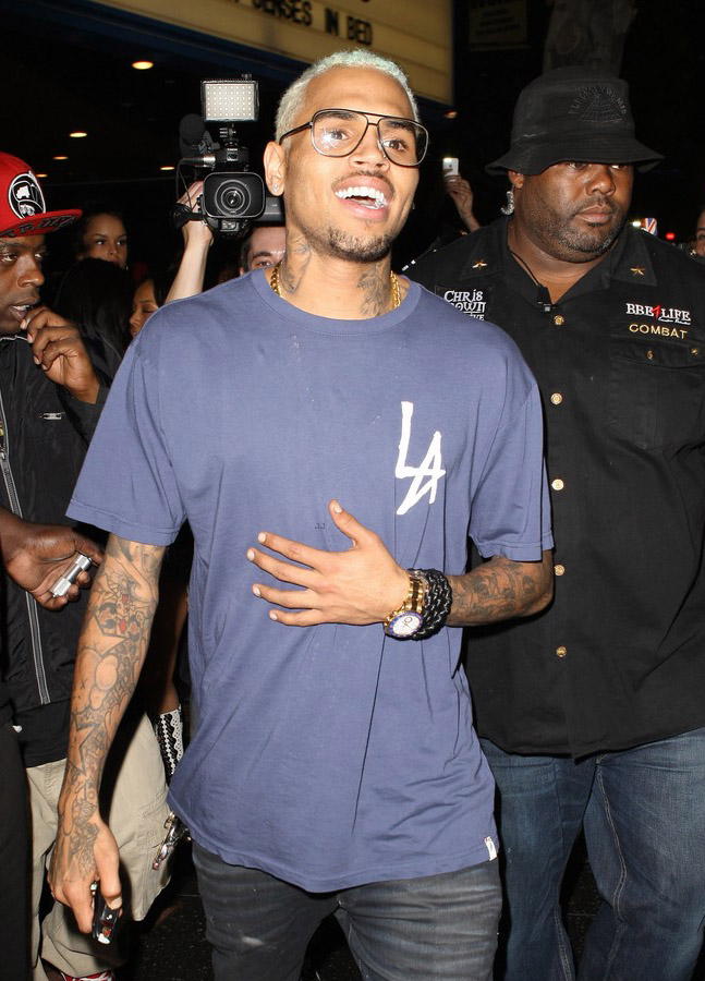 Chris Brown et  Karrueche Tran et Rihanna